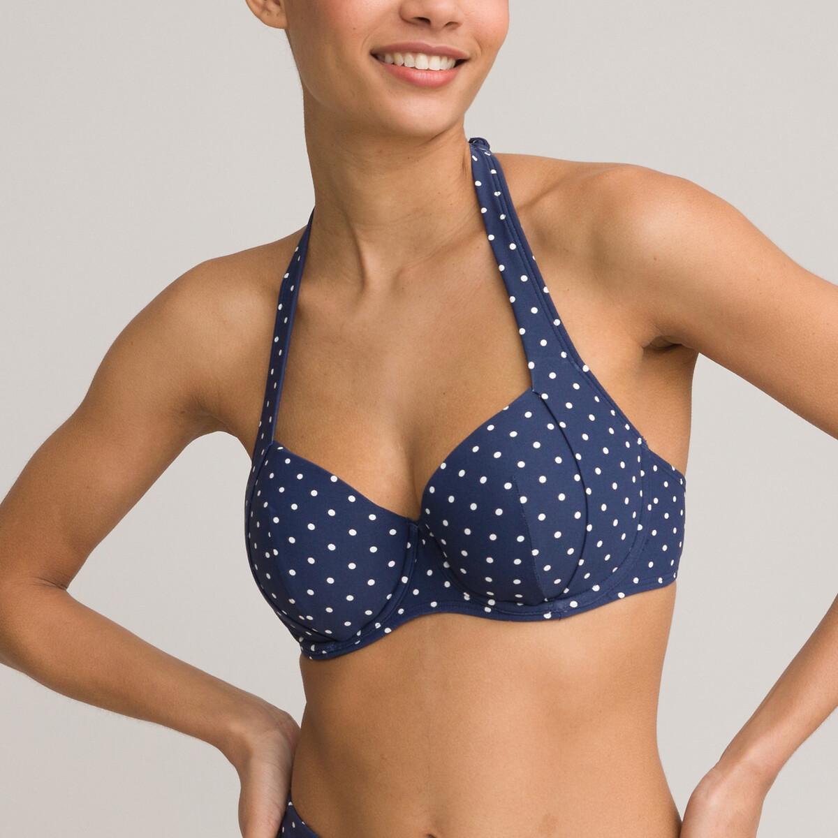 Image of Bikini-oberteil In Full-cup-form Unisex Weiss Bedruckt E/75
