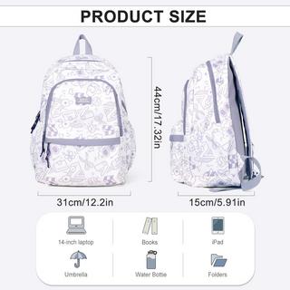 Only-bags.store Sac à dos scolaire, sac à dos de voyage Causal School Bags Laptop Backpack Lightweight Backpack Water Repellent  