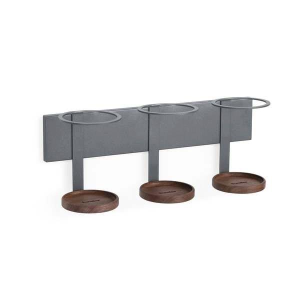 Forster Home Magnetischer Öl & Essig Flaschenhalter Walnuss  