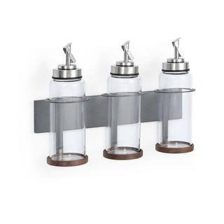 Forster Home Magnetischer Öl & Essig Flaschenhalter Walnuss  