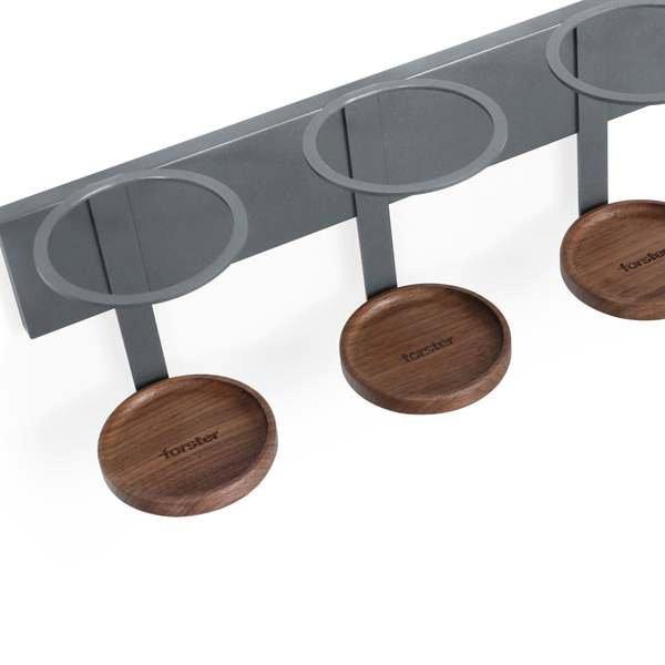 Forster Home Magnetischer Öl & Essig Flaschenhalter Walnuss  