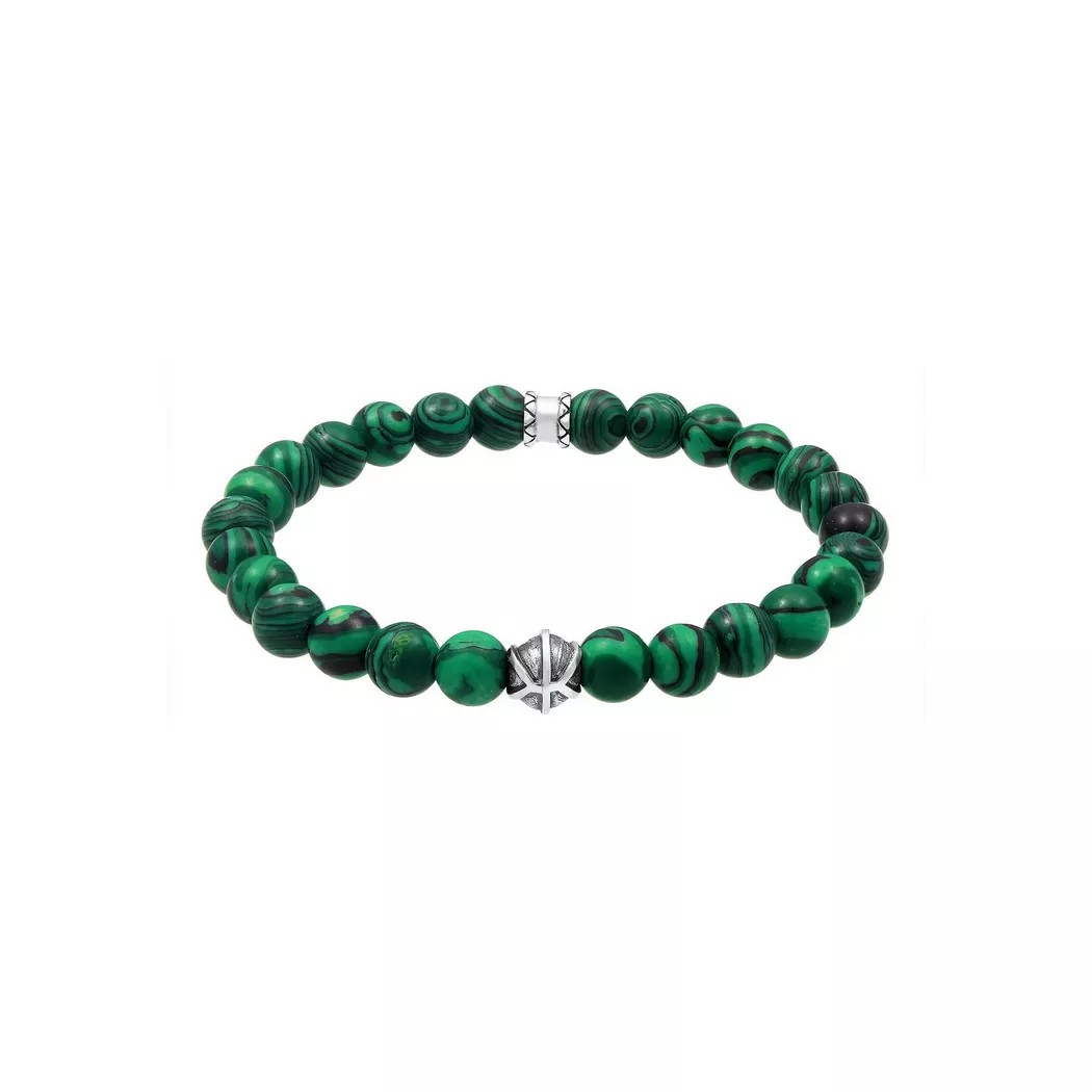 Kuzzoi - Armband  Achat Malachit Look, 23cm, Grün