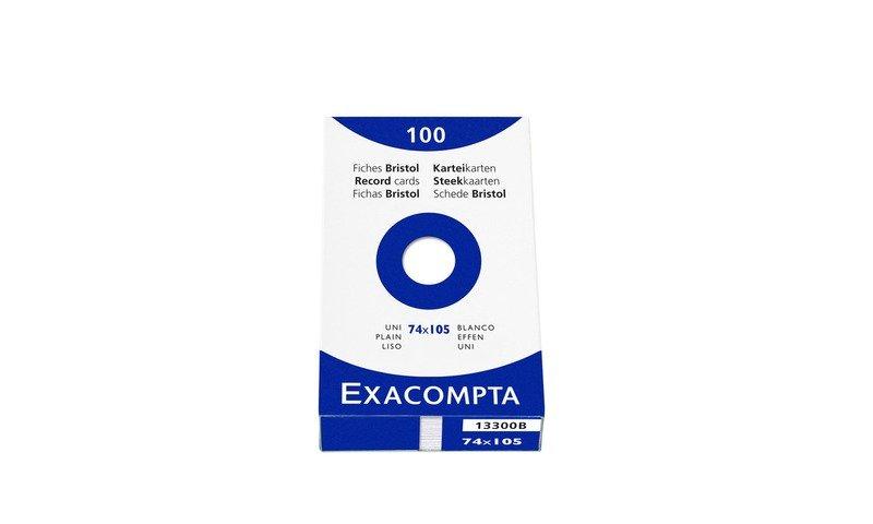 Exacompta Confezione 100 cartoncini bristol senza righe non perforati 74x105mm  