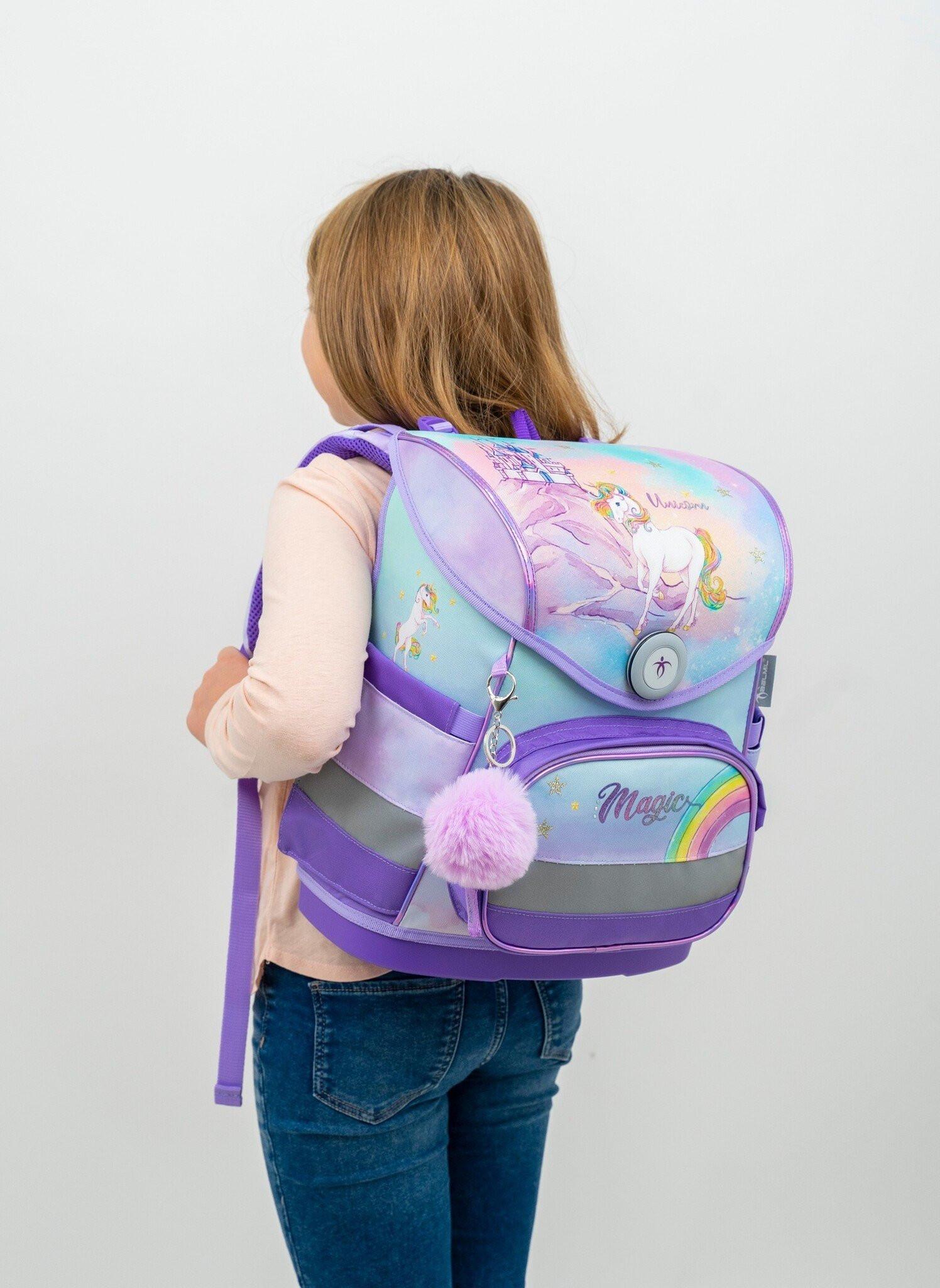 Belmil  COMPACT Schulrucksack-Set Rainbow Unicorn Magic 