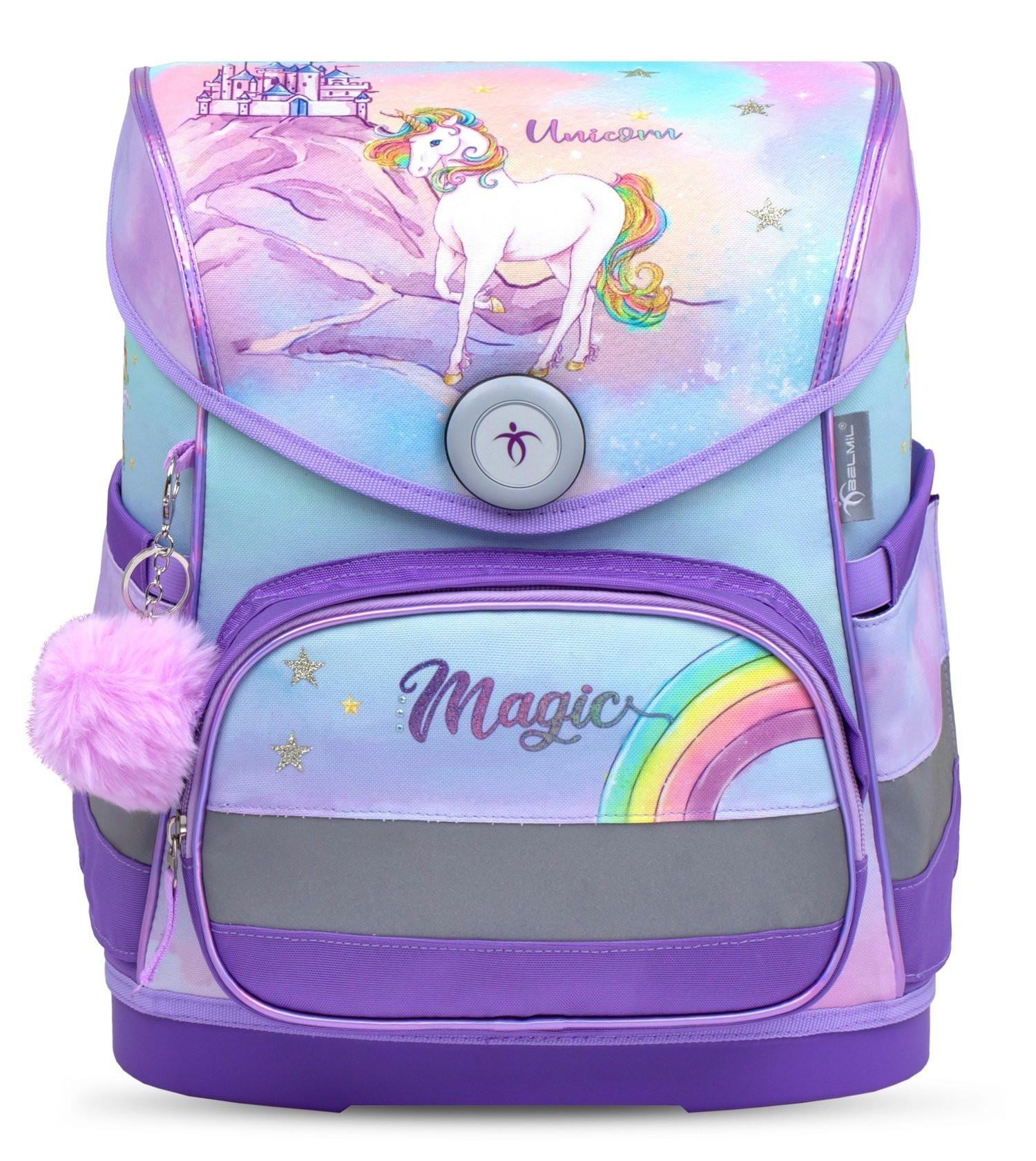 Belmil  COMPACT Schulrucksack-Set Rainbow Unicorn Magic 