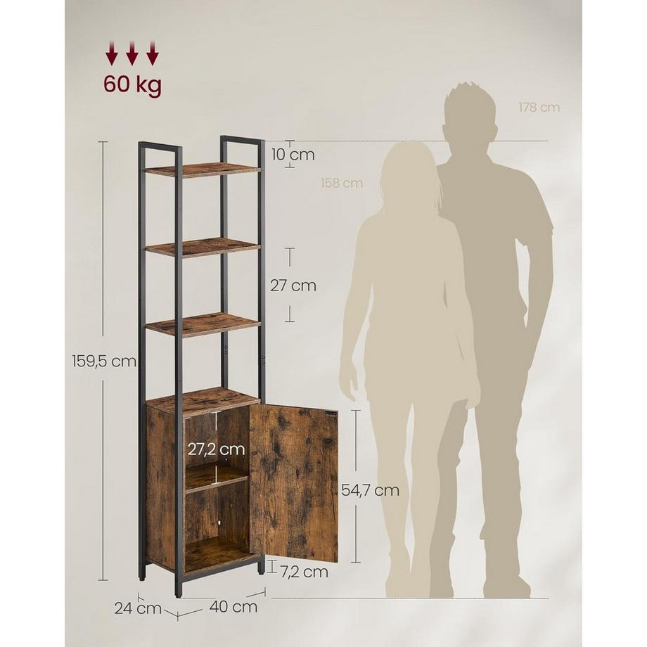 Songmics Bücherregal mit Türen  