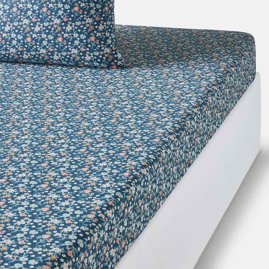 Drap housse coton lavé
