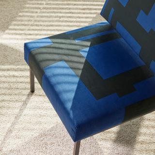 Tikamoon Fauteuil français bleu Barbican  