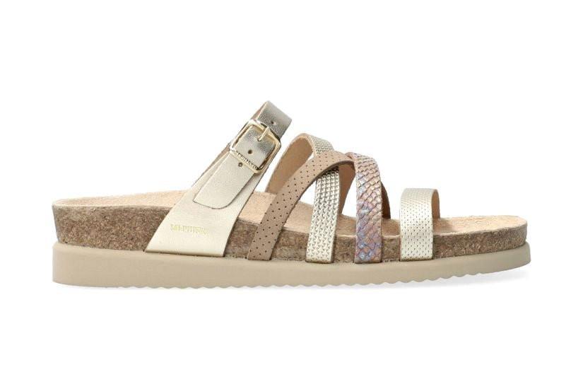 Image of Huleda - Leder Sandale Damen Gold 35