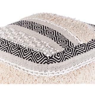 Beliani Pouf en Coton Traditionnel KANAM  