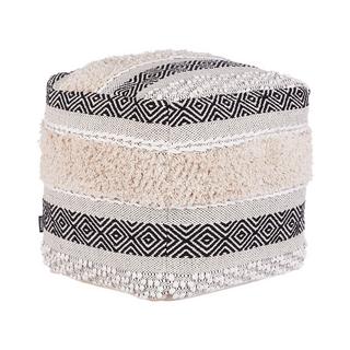 Beliani Pouf en Coton Traditionnel KANAM  