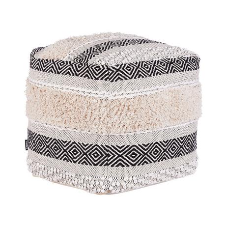 Beliani Pouf en Coton Traditionnel KANAM  