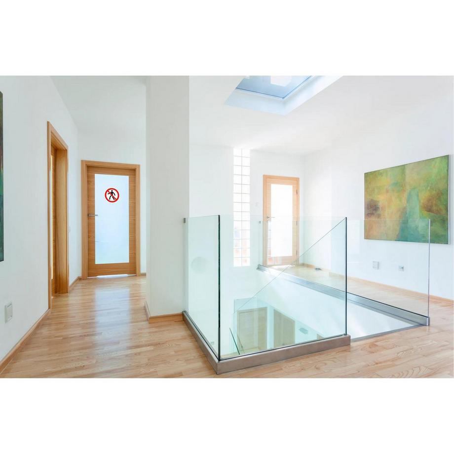 Exacompta Cartello adesivo rotondo diametro 20cm VIETATO L'INGRESSO  