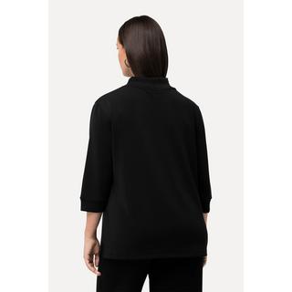 Ulla Popken  Sweatshirt, Ziersteine, Classic, Stehkragen, 3/4-Arm 