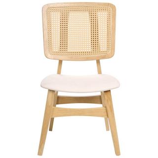 Beliani Lot de 2 chaises de salle à manger en Bois d'hévéa Rétro ALCOVA  