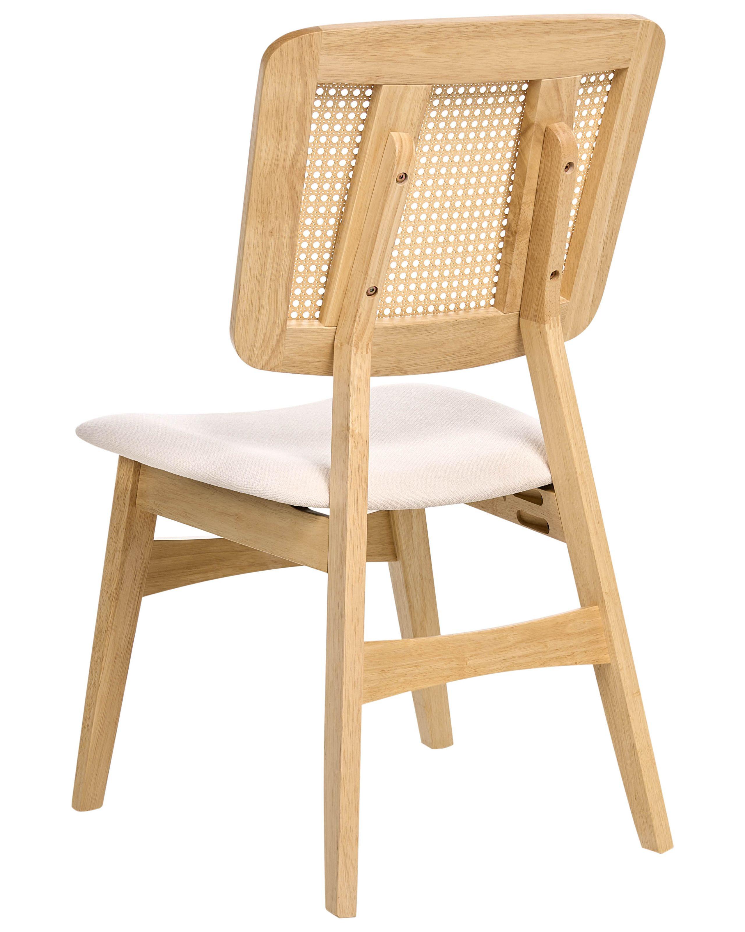 Beliani Lot de 2 chaises de salle à manger en Bois d'hévéa Rétro ALCOVA  