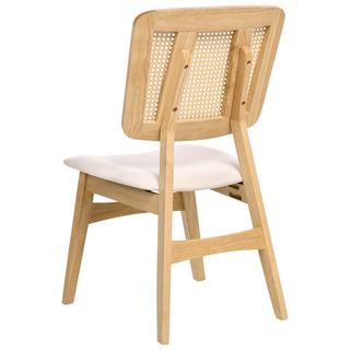 Beliani Lot de 2 chaises de salle à manger en Bois d'hévéa Rétro ALCOVA  