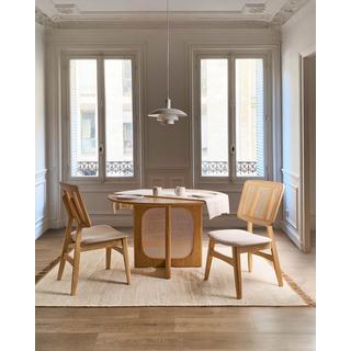 Beliani Lot de 2 chaises de salle à manger en Bois d'hévéa Rétro ALCOVA  