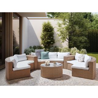Beliani Set lounge pour jardin en Polyrotin Rétro SEVERO  