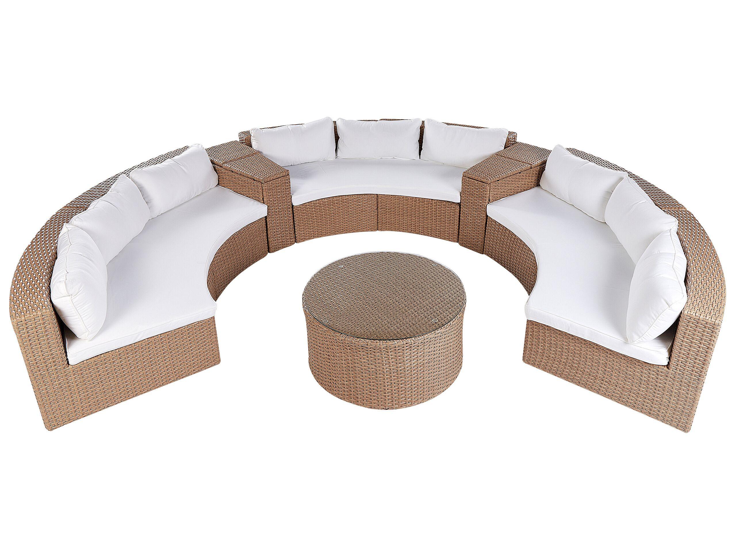 Beliani Set lounge pour jardin en Polyrotin Rétro SEVERO  
