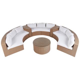 Beliani Set lounge pour jardin en Polyrotin Rétro SEVERO  