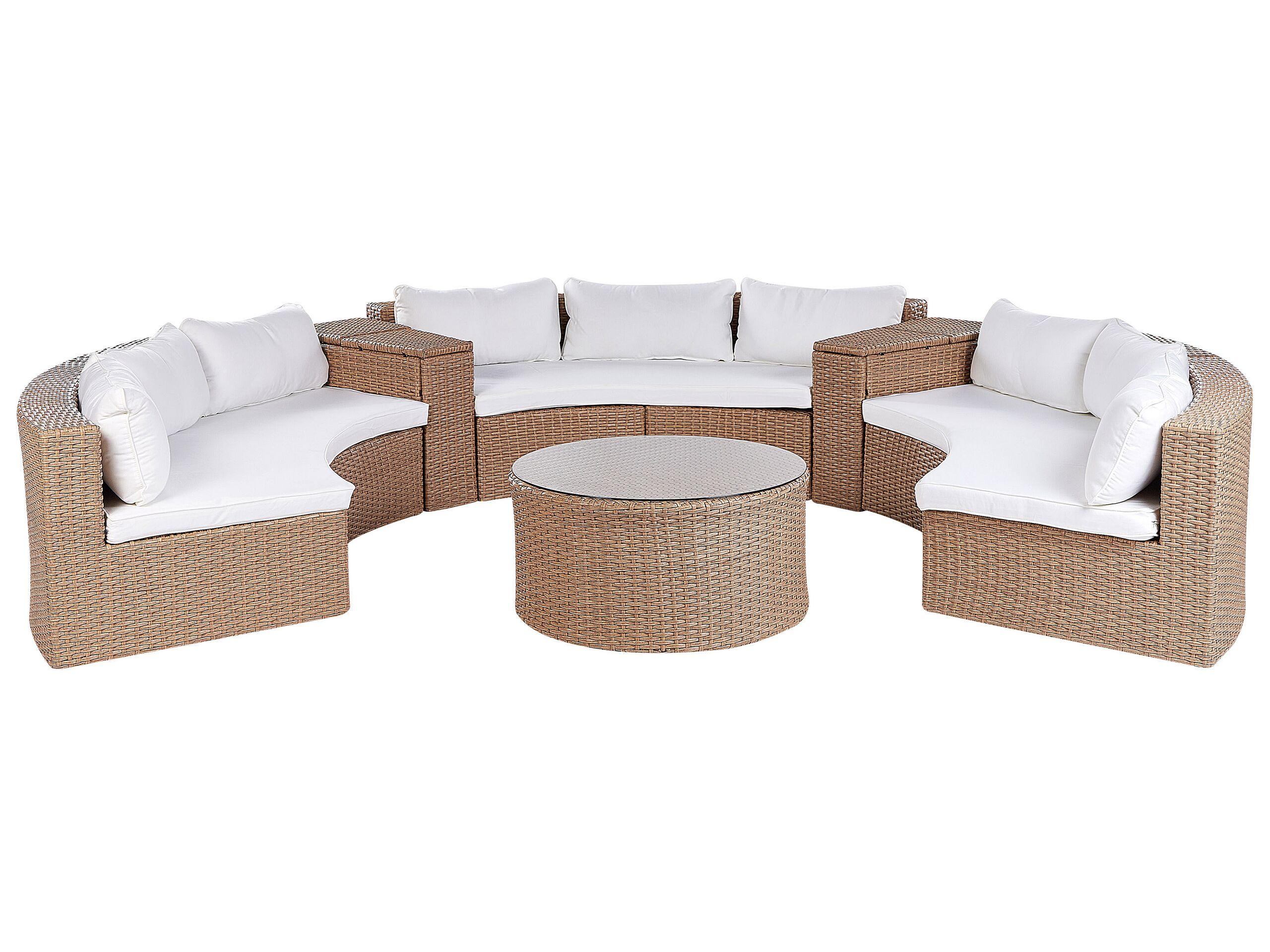 Beliani Lounge Set aus PE Rattan Retro SEVERO  