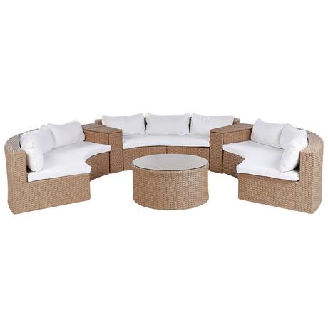 Beliani Set lounge pour jardin en Polyrotin Rétro SEVERO  
