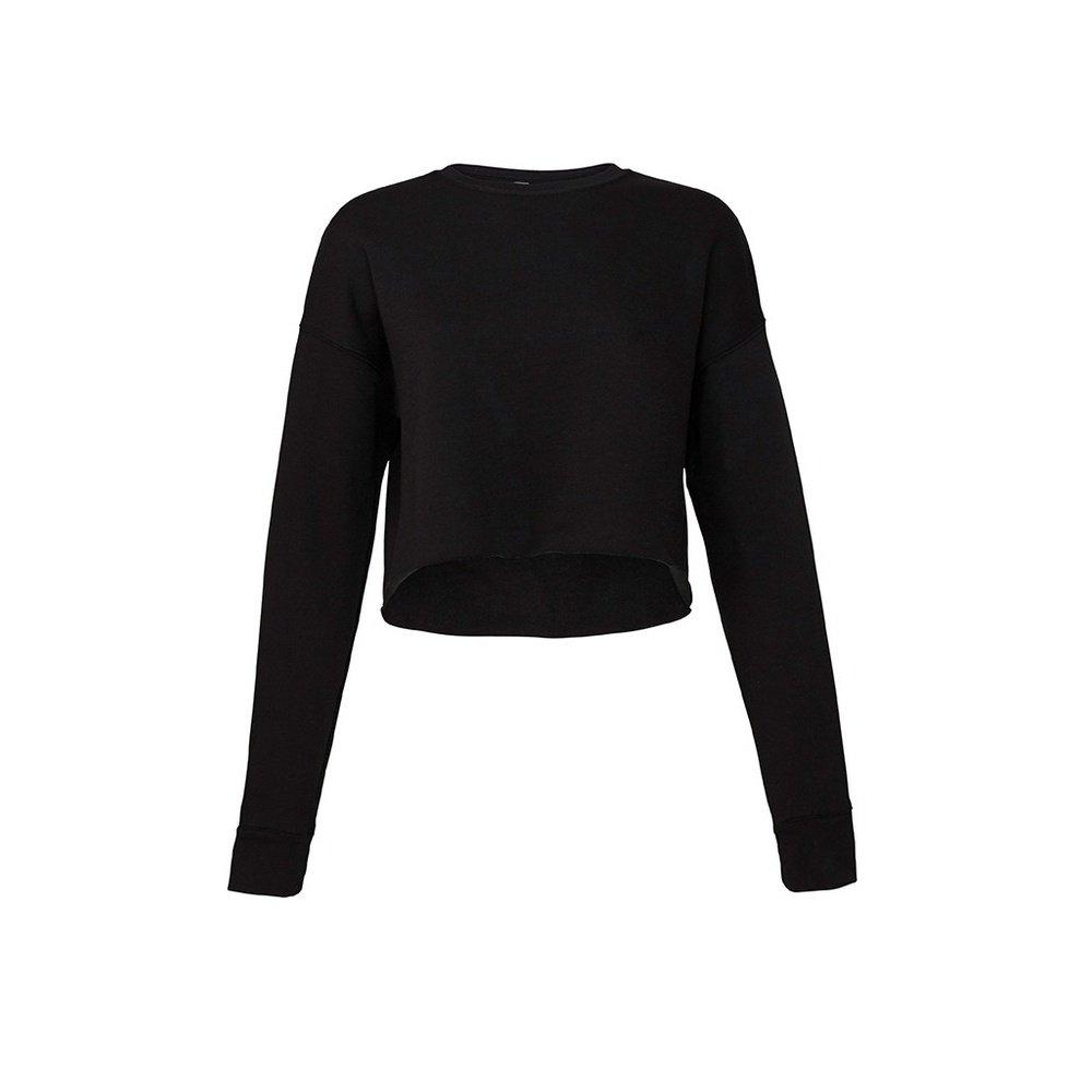 Image of Sweatshirt Kurz Geschnitten Damen Schwarz L