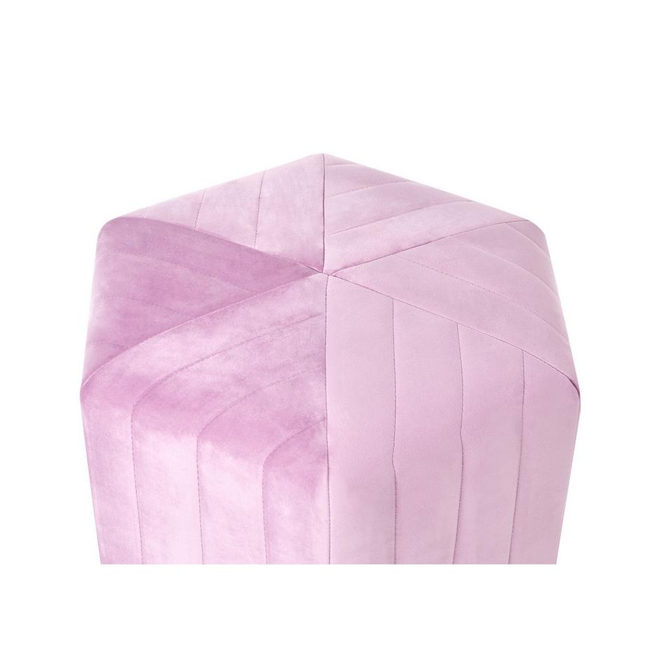 Beliani Pouf en Velours Glamour MURIETTA  