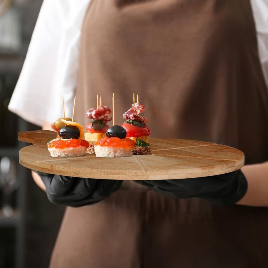 B2X Planche à pizza en bambou  