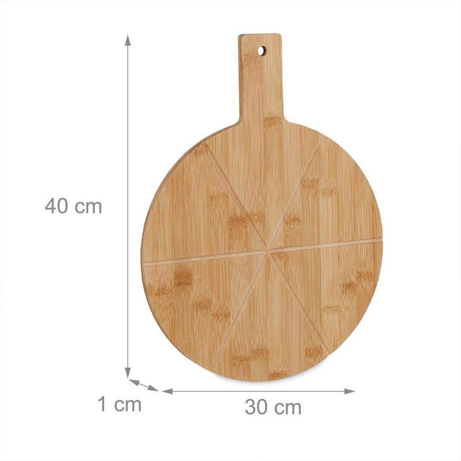 B2X Planche à pizza en bambou  