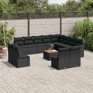 VidaXL set divano da giardino Polirattan  