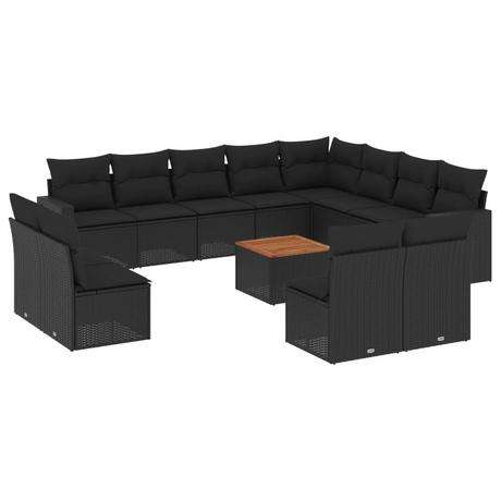 VidaXL set divano da giardino Polirattan  