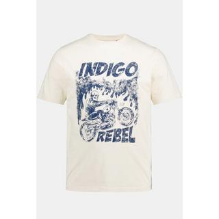 JP1880  T-shirt a mezze maniche con stampa e scollo a girocollo 