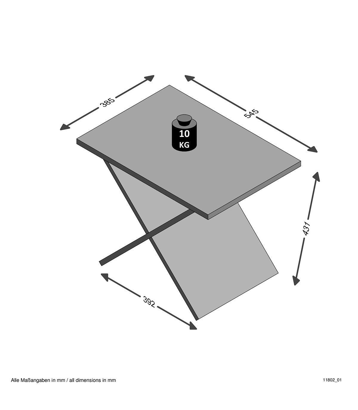 Calicosy Table Basse avec Étagère L54,5 cm - Phil  