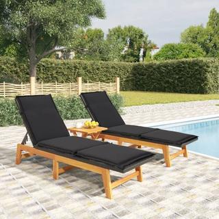 VidaXL Chaise longue bois  