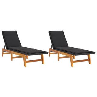 VidaXL Chaise longue bois  