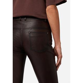 RICANO  Pantaloni in pelle da donna Dorin, classico stile a vita bassa con 5 tasche 