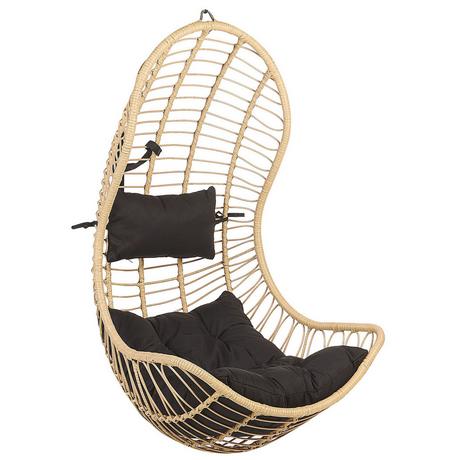 Beliani Hängesessel aus PE Rattan Retro PINETO  