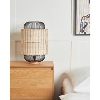 Beliani Lampe à poser en Rotin Boho TANGANYIKA  