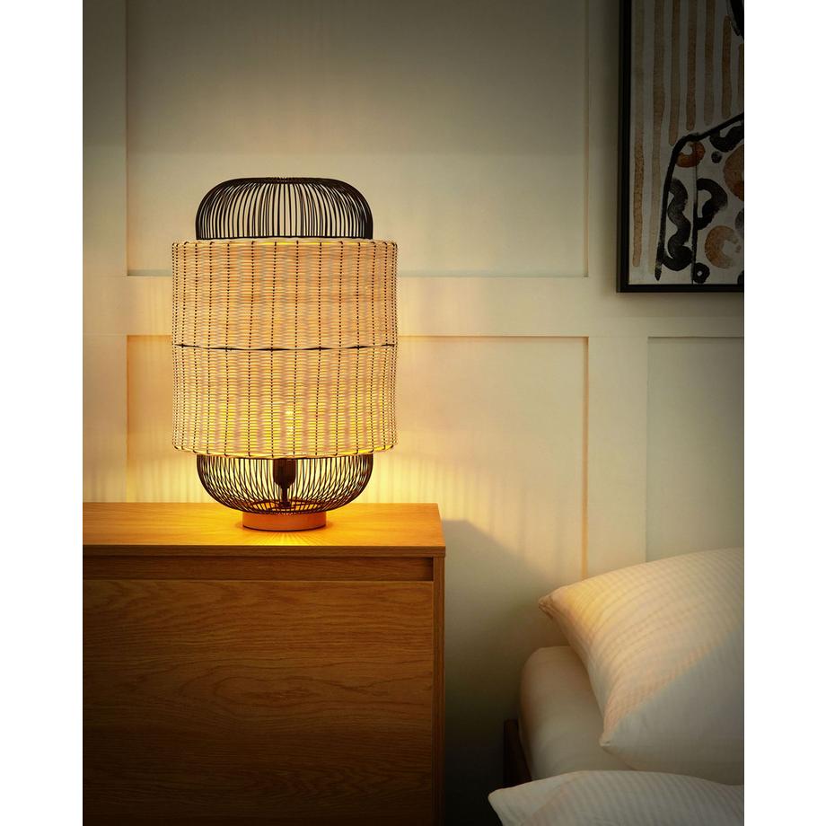 Beliani Lampada da tavolo en Rattan  TANGANYIKA  