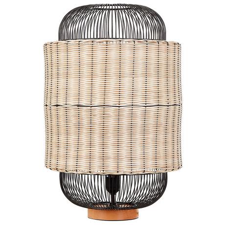 Beliani Lampe à poser en Rotin Boho TANGANYIKA  