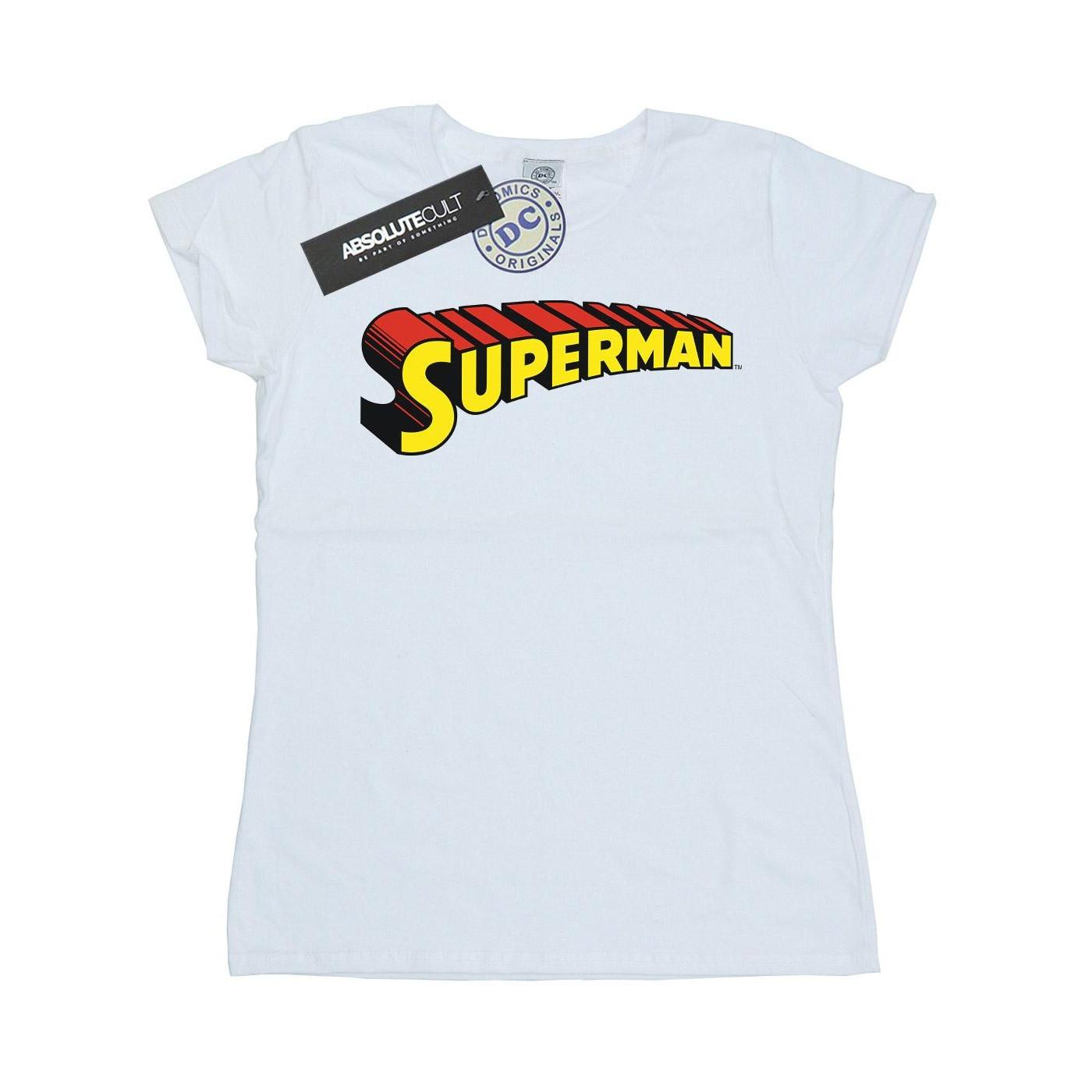 Image of Superman Telescopic Loco Tshirt Damen Weiss L