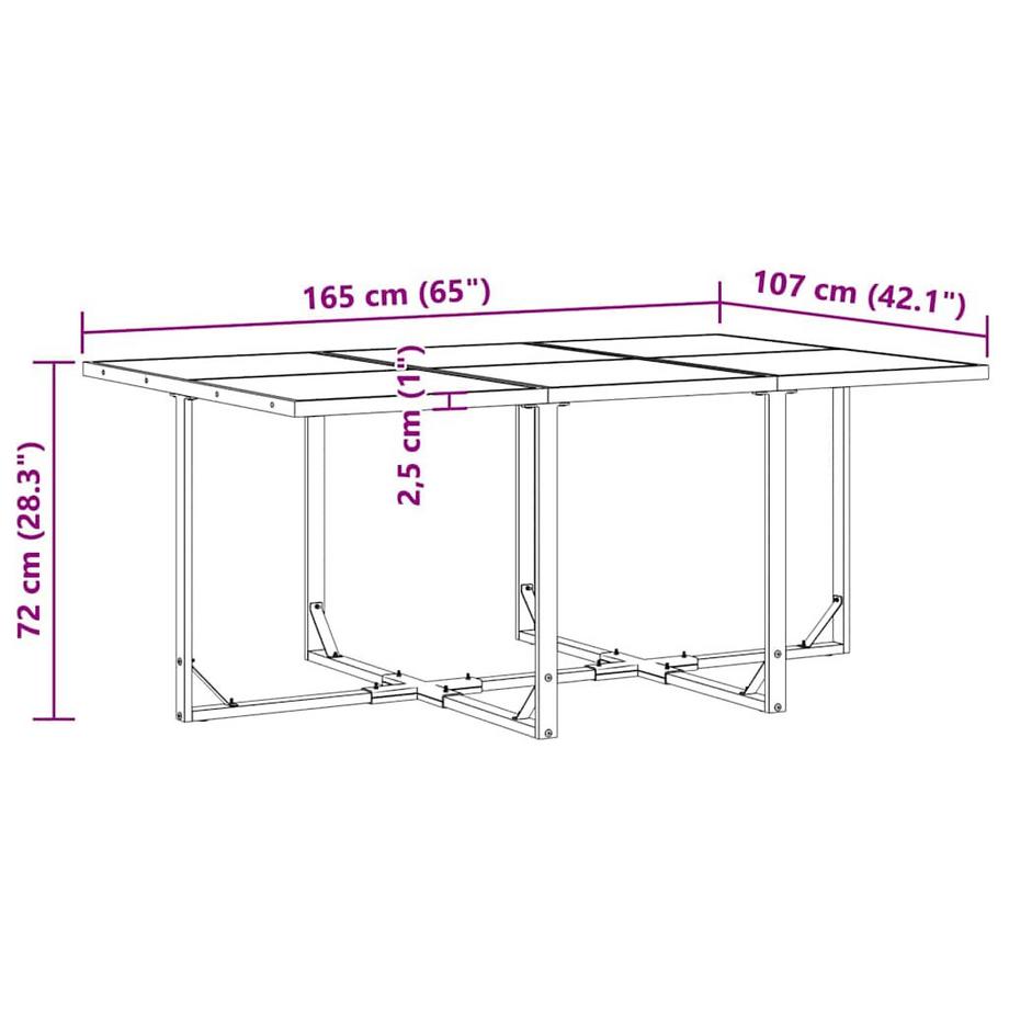 VidaXL Mobilier de jardin acier  