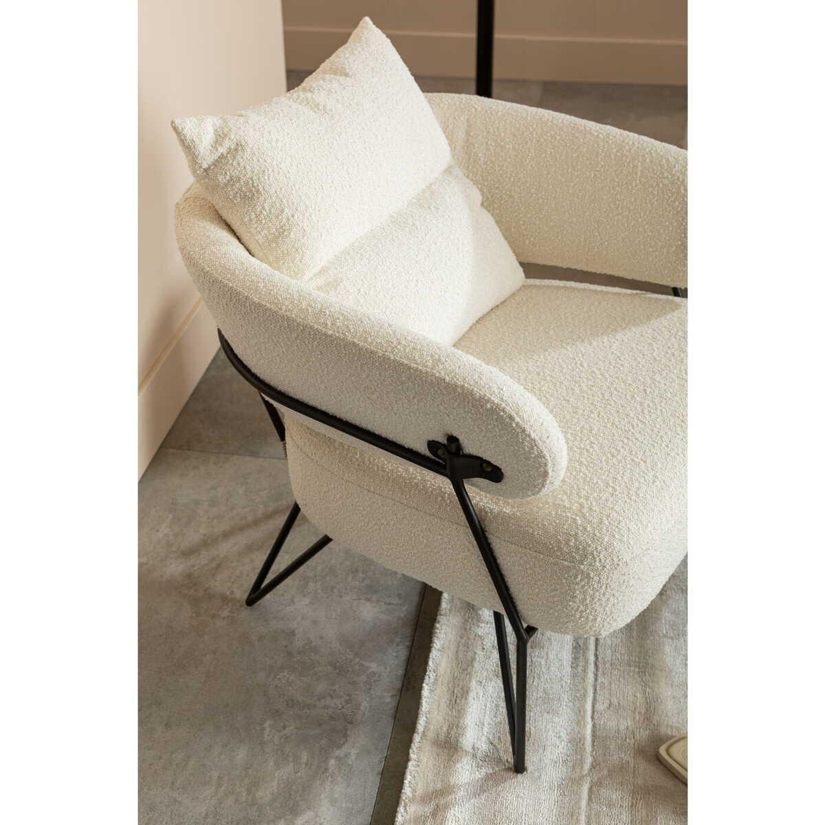 KARE Design Fauteuil Peppo blanc  