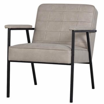 Fauteuil patchwork aspect cuir naturel