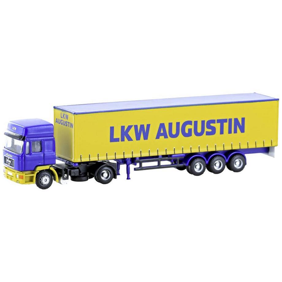 Minis by Lemke  N LKW Modell MAN F90 Gardinenplanen-Sattelzug LKW Augustin (AT) 