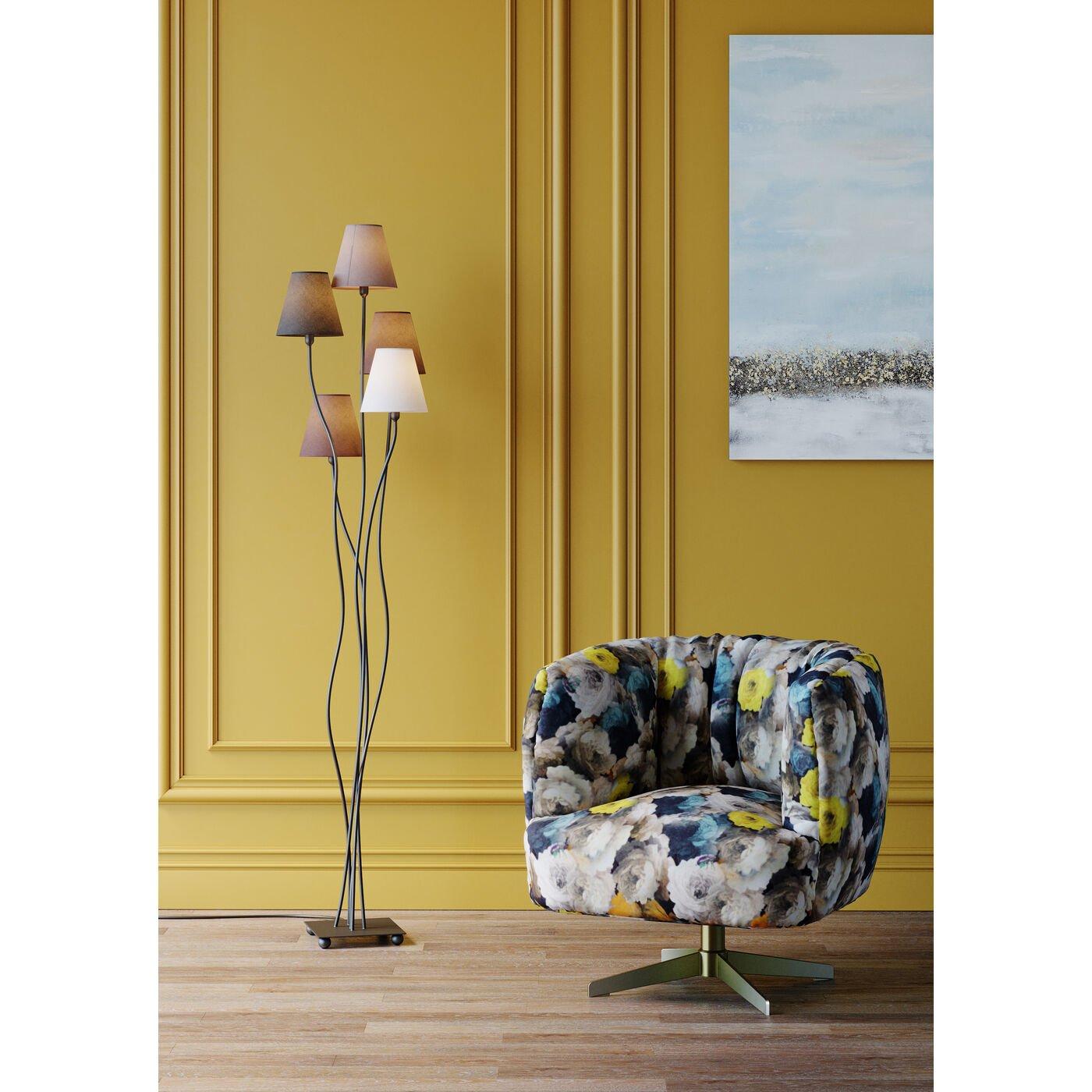 KARE Design Fauteuil pivotant pivoine jaune  