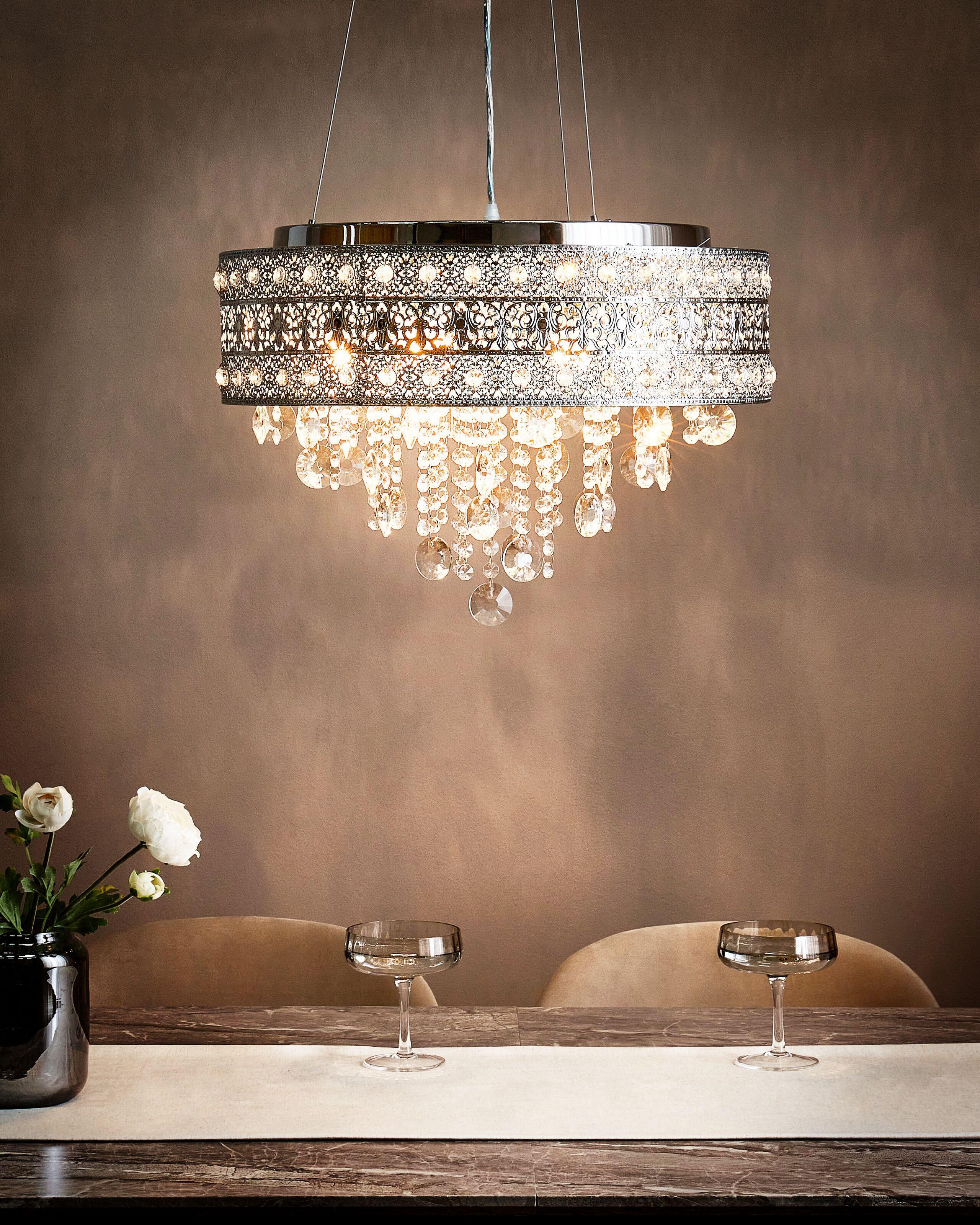 Beliani Lampe suspension en Cristal Glamour BARBEIRA  