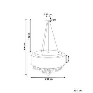 Beliani Lampe suspension en Cristal Glamour BARBEIRA  